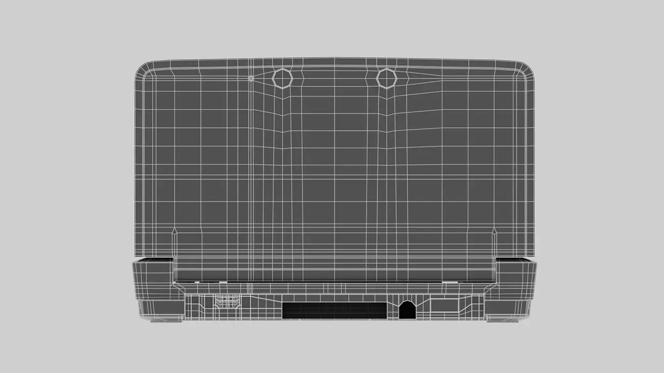 Rendu avec topologie en vue arrière d'une 3DS