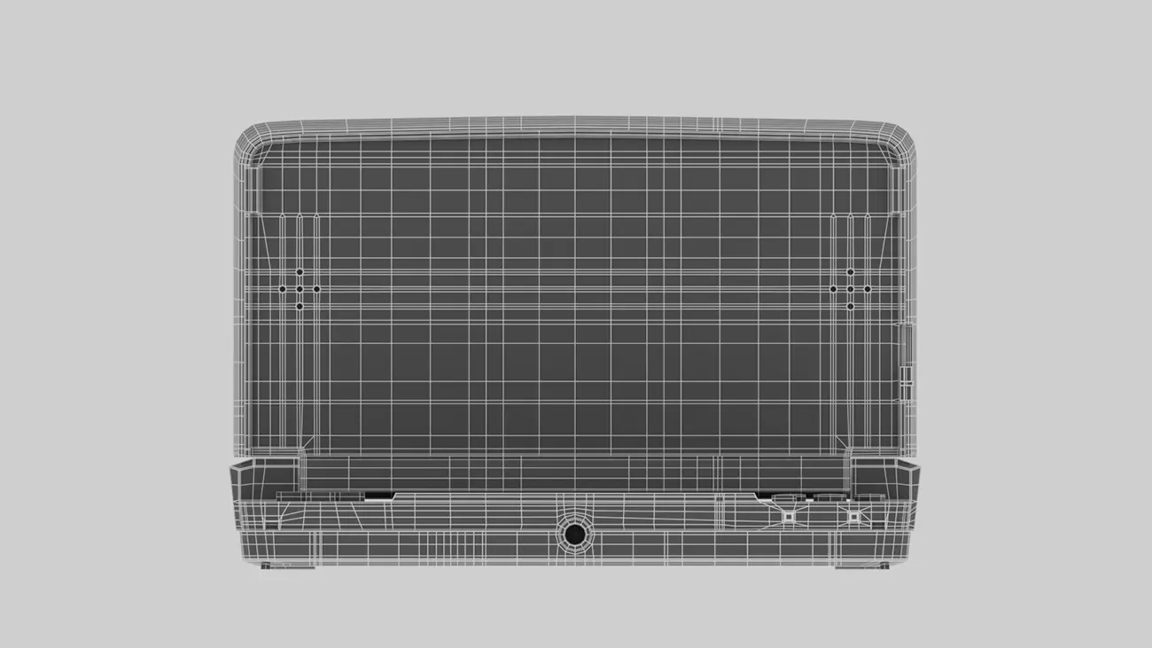 Rendu avec topologie en vue avant d'une 3DS